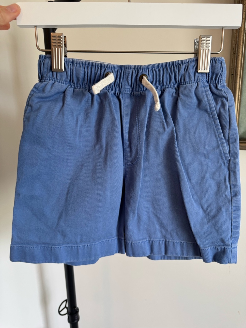 Crewcuts Light Blue Cotton Pull-On Shorts with Drawstring